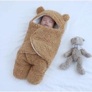 Baby Swaddling Wrap Blanket Teddy Bear Sleeping Envelop